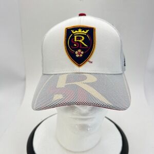Real Salt Lake Adidas Hat Mesh Snap Back Cap Hat MLS White NEW‎ Snap Back